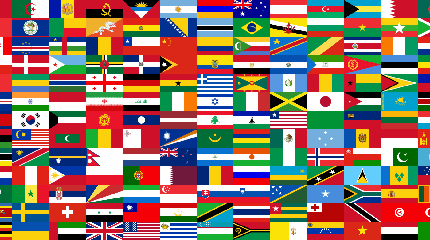 national flags of the world countries