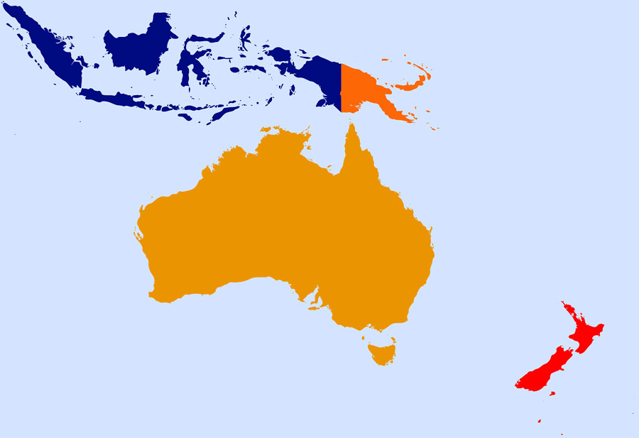 Oceania flags