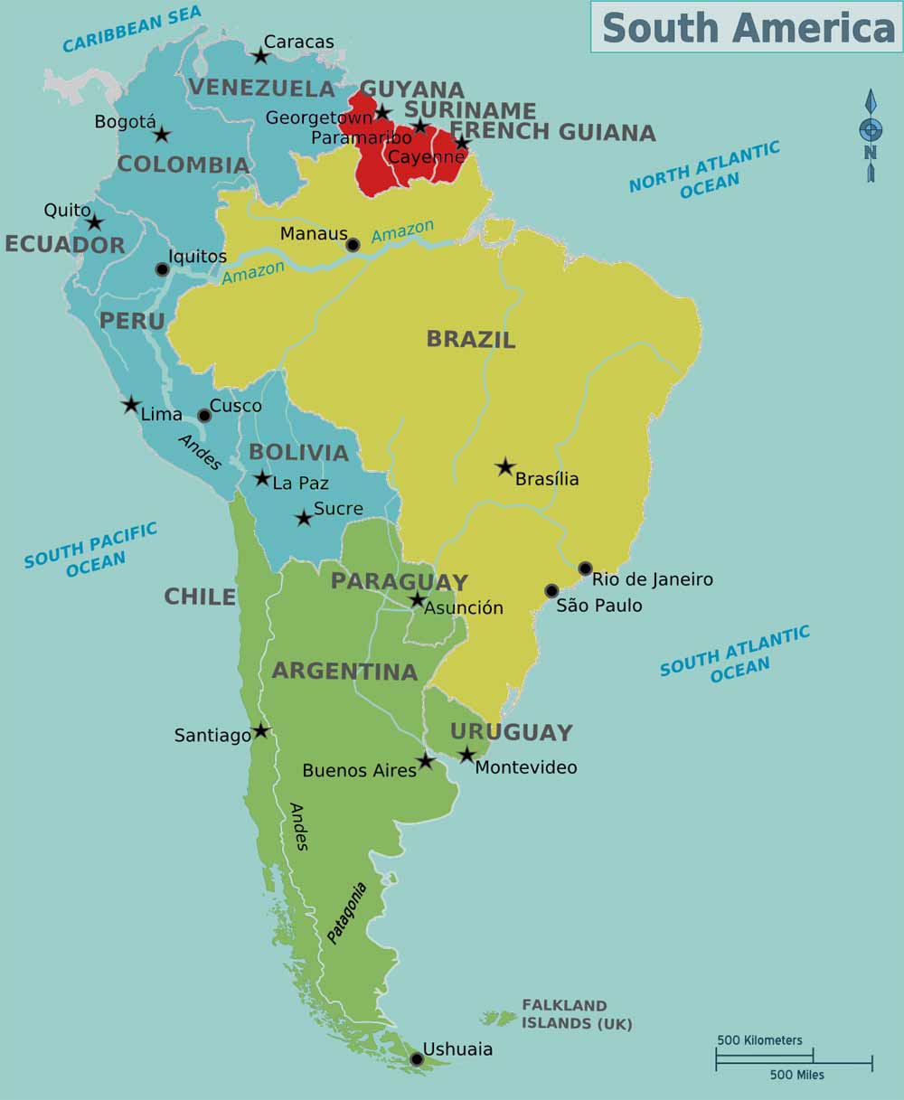 Countries in South America and Their Capitals - Complete List - Country FAQ